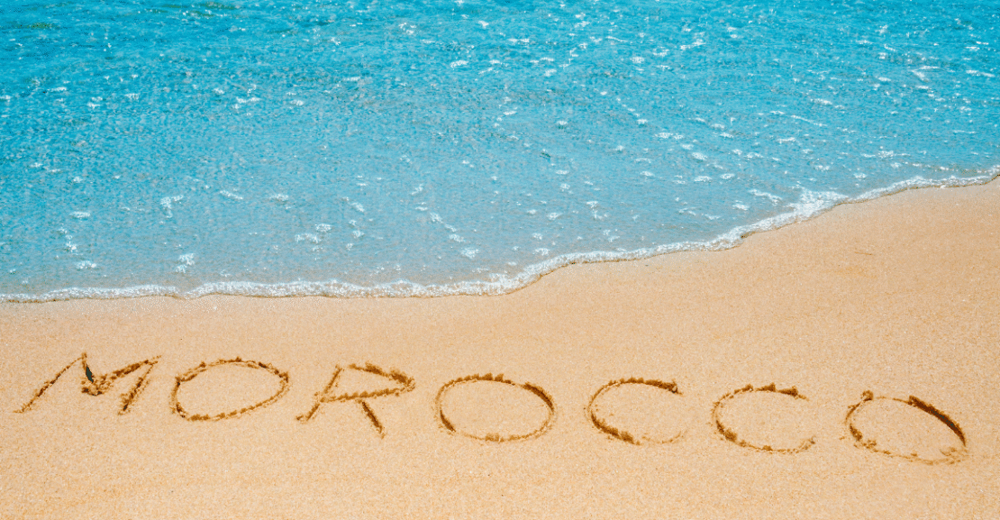sandy beach and blue Atlantic waves – top beach destination in Morocco