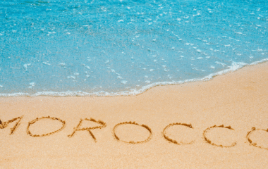 sandy beach and blue Atlantic waves – top beach destination in Morocco