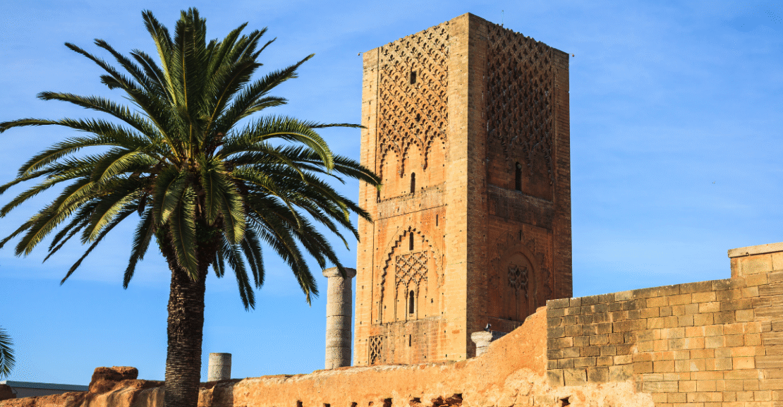 iconic mosque landmarks in Rabat, Morocco