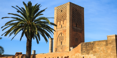 iconic mosque landmarks in Rabat, Morocco